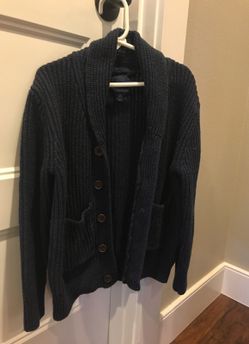 Gap boy's navy blue cardigan sweater jacket 6-7 Small
