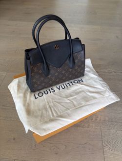 Black Louis-Vuitton Florine Tote Bag Canvas Leather