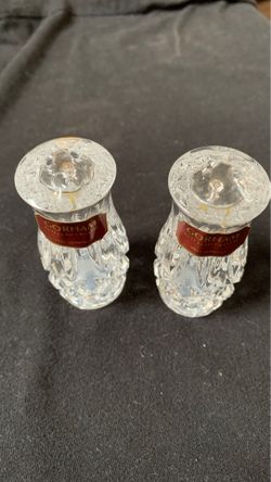 Gorham Full Lead Crystal Salt & Pepper Shaker Set