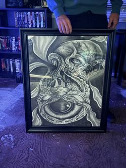 Charcoal Horror Painting 