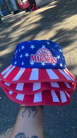 (4)SEATTLE MARINERS BUCKET HAT (4th of july edition b