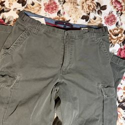 Tommy Jeans Green Cargo Pants 36/32
