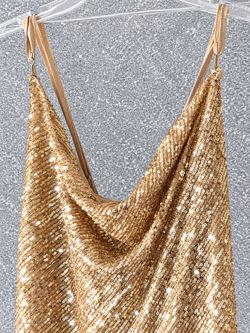 BCBGeneration Gold Sequin Mini Dress Size M