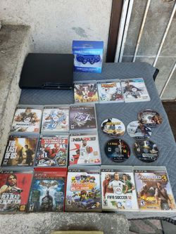 1 Blue Sealed controller & 2011 PS3 Slim Playstation 3 Slim 500GB & 20 Disc Games. If we do $15 per game x 20 is $300! & $169! PS3 for $350! All or Tr