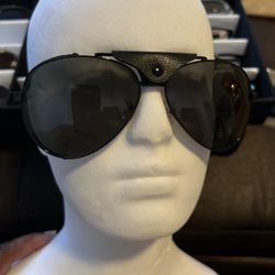 Sunglasses Maserati Aviator With Leather Trim