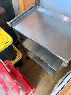 Silver stainless steel kitchen rack