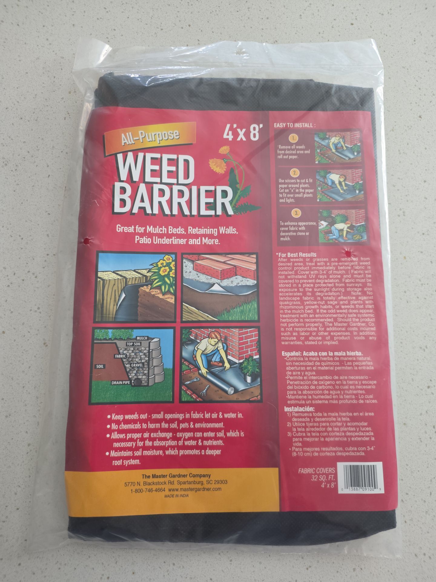 Weed barrier, garden ground cover