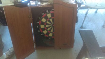 Dart board in case