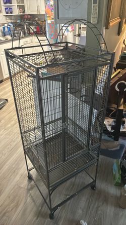 Large bird cage.