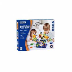 Educational Play Motorized Gear Toy Colorful Gears STEM Construction Toy DIY Assembly Gear Building Blocks Fine Powered Skills for Children 3-6, Child