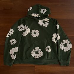 Denim Tears Wreath Hoodie Size XL Green