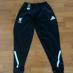 Black Adidas Liverpool Pants With Tags