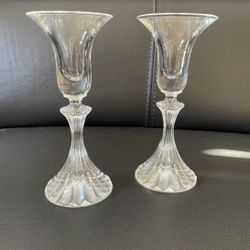 2 Crystal Candle Holders
