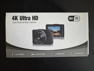 4K/1080p Dash Camera Front and Rear, Built-in 5GWiFi, Dash Cam with 64GB SD Card