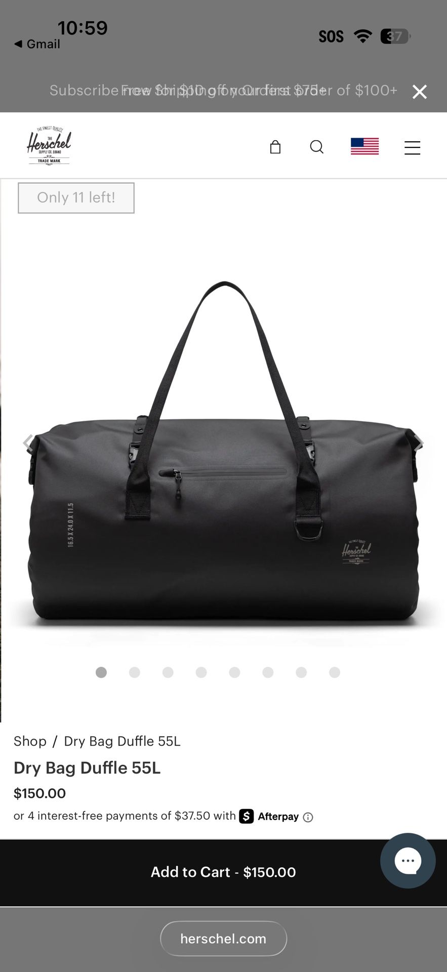 Herschel Dry Bag Duffle 55L