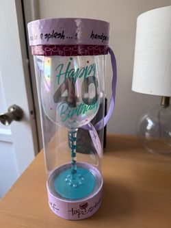 Top Shelf 40th Birthday Wine Glass