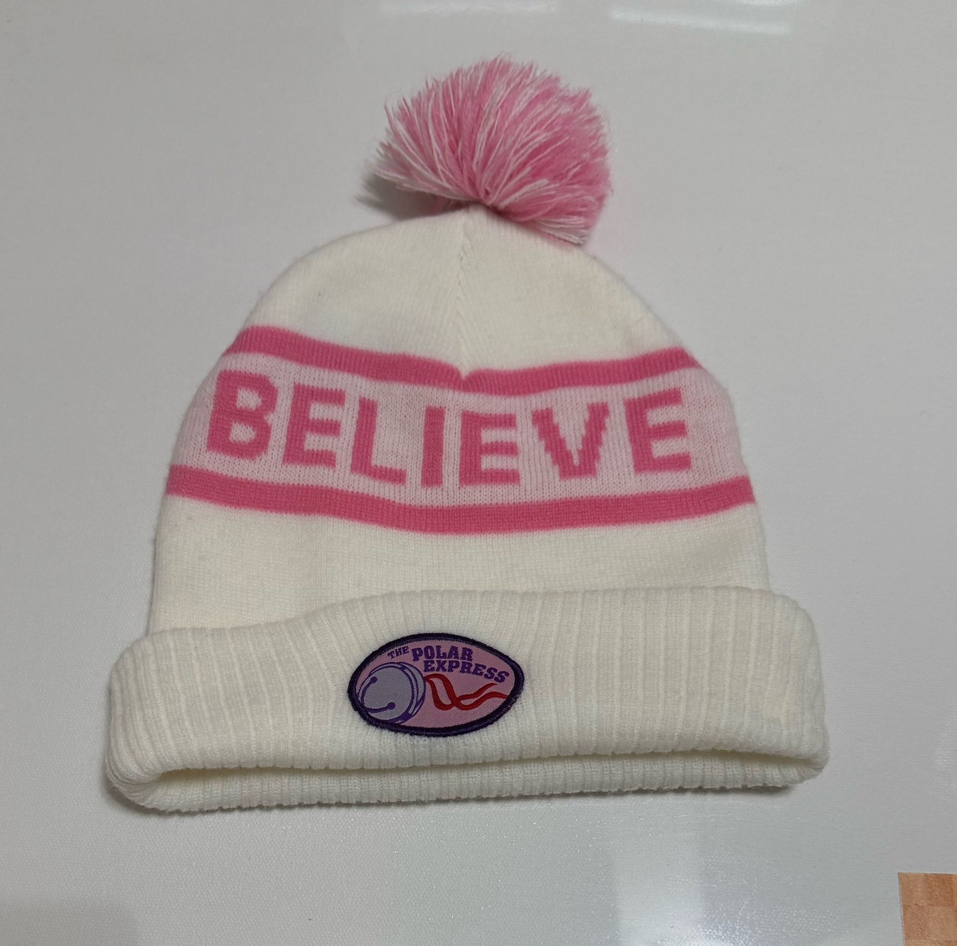 THE POLAR EXPRESS YOUTH PINK BEANIE