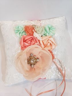 Beautiful hand made ring bearer pillow