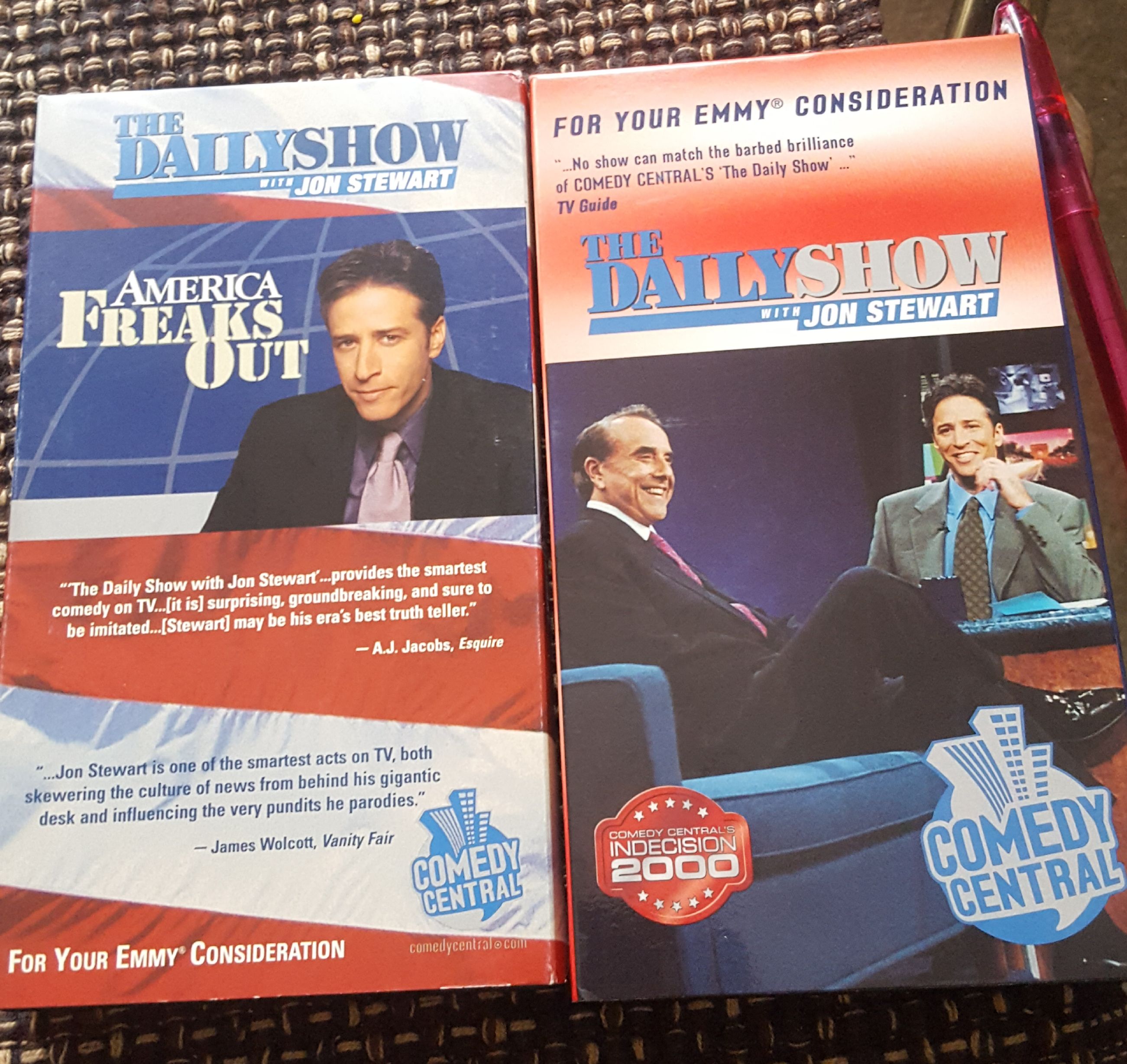 Two Rare Daily Show with Jon Stewart Promotional Emmy Consideration VHS Tapes