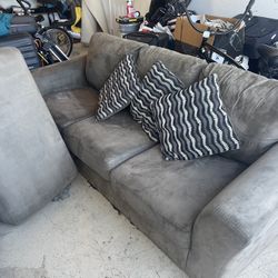 Grey Microfiber Couch
