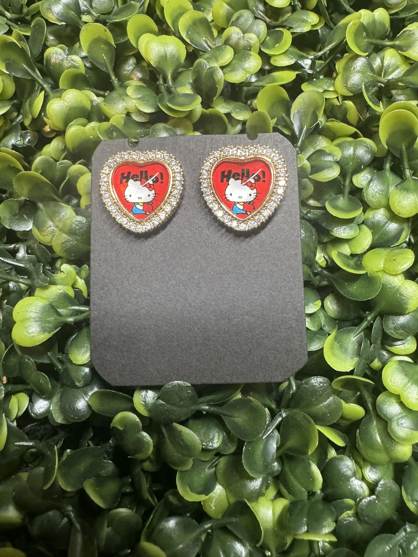 Gold Plated Earrings Hello Kitty