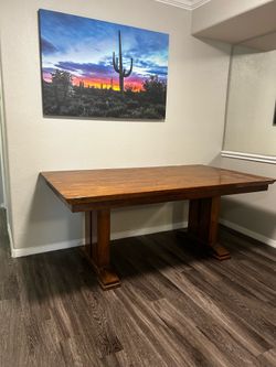 World Market Lugano Farmhouse Wooden Dining Table - Seats 6