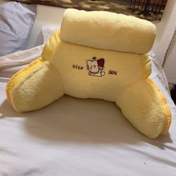 Soft Yellow Reading in bed or on couch pillow backrest
