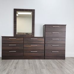 DRESSER WITH MIRROR + CHEST