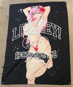 Lowkey Geeks Summertime Zerotwo Wall Flag Banner