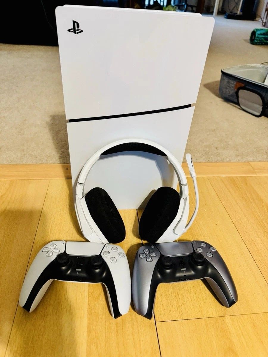 Sony PS5 Disk Edition Console Bundle, 2 Controllers with Travel Case.