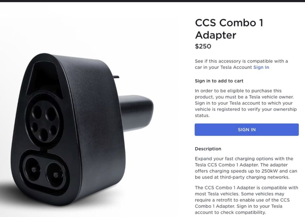 Tesla CCS Adapter