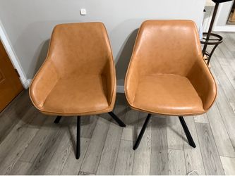 Faux Leather Swiveling Chairs