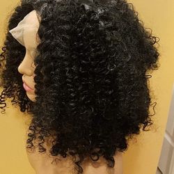 Lace Front Wig Black Curly BRAND NEW