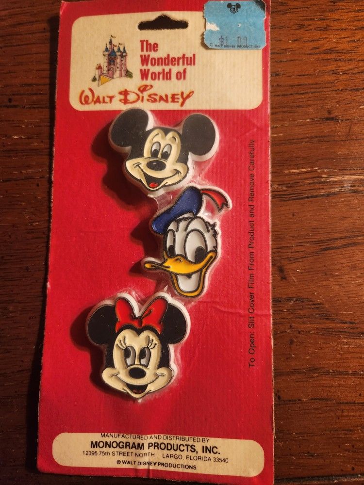 Disney Vintage Pins In Original Package