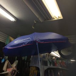 Sun umbrella. Plastic. Great for beach trips. Light and small