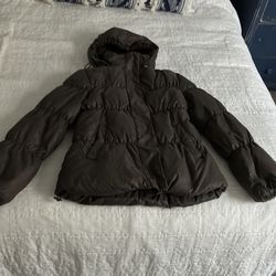 Women’s brown gap puffy  jacket size medium