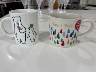Christmas Mugs, set of 2