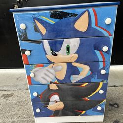 Sonic 5 drawers dresser available in different cartoon