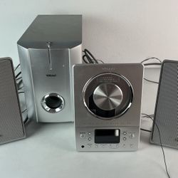 Teac CD-X8 Subwoofer, Speakers - For Micro Hi-Fi System, Silver TESTED NO REMOTE