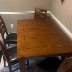 6 Piece Wood Table Set