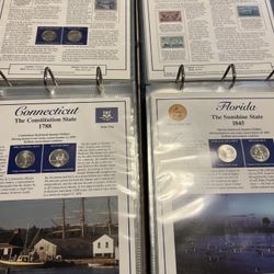 Statehood Quarters Collection  Volume 1 and 2  With different Stamps 