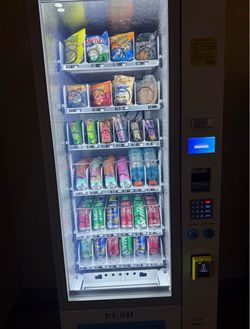 Vending machine with location