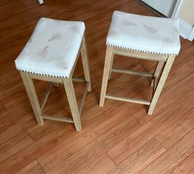 2 Wood Stools $ 75 for the pair
