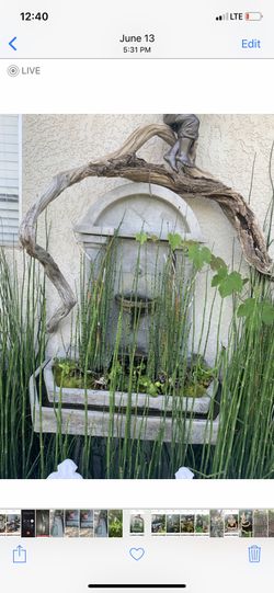 Concrete wall fountain