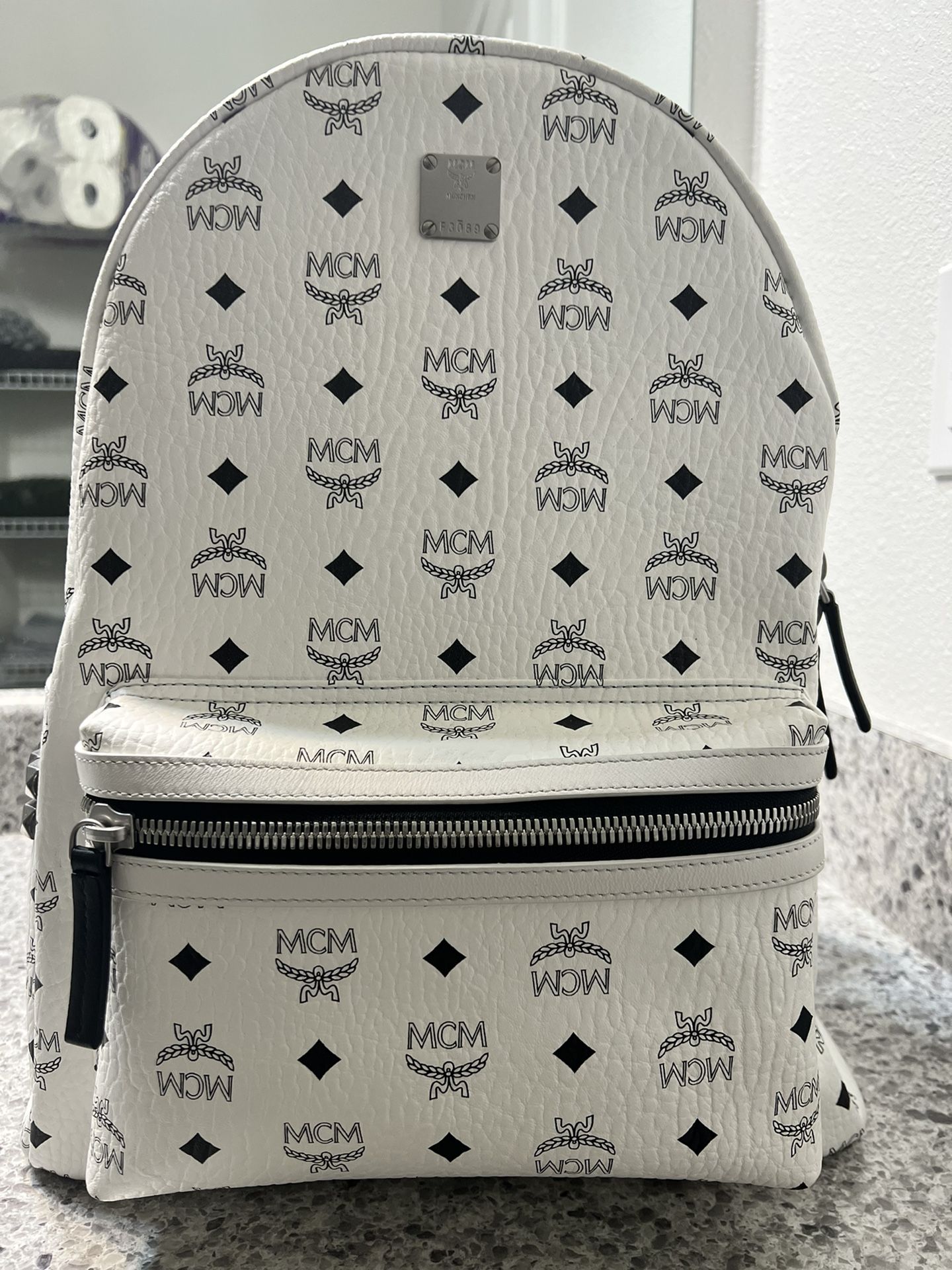 MCM Backpack (White)