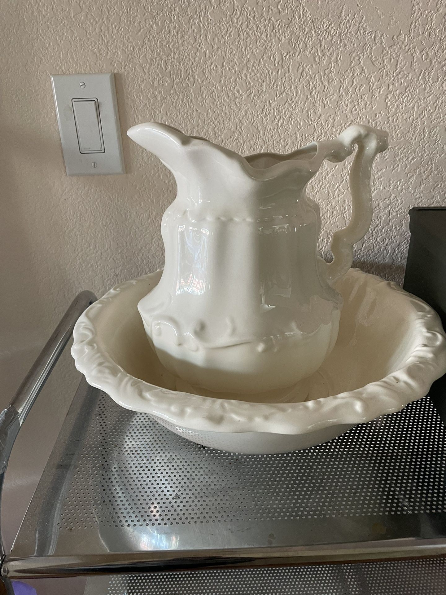 Vintage Wash Bowl and Pitcher