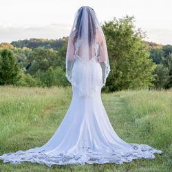 Wedding Dress & Veil - Halter Top 