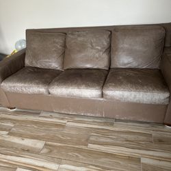 Macys brown leather Couch