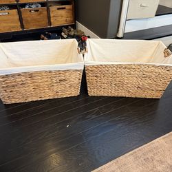 2 Large Laundry Baskets
