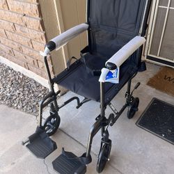 Wheelchair, NEW, Footrests, Brakes, Foldable, 16” Seat
